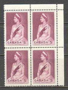 CANADA Sc# 433 MNH FVF 4Block Queen Elizabeth II