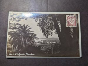 1933 Portugal RPPC Postcard Cover Ponta Delgada to Kobe Japan