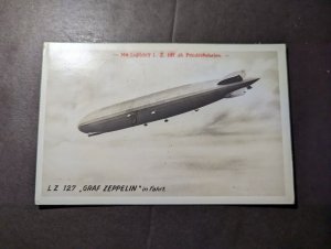 1928 Germany LZ 127 Graf Zeppelin Airmail Postcard Cover to Detroit MI USA