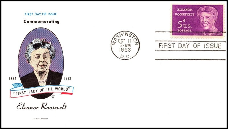 Scott 1236 5 Cents E Roosevelt Fluegel FDC Unaddressed Planty 1236-16