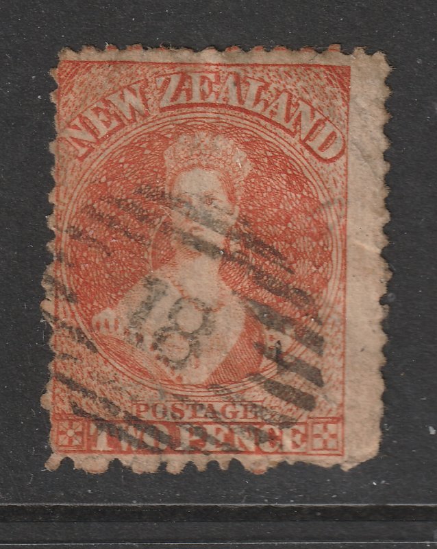 New Zealand a used 2d orange old QV (full face queen)