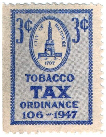 (I.B) US Revenue : Tobacco Tax 3c (City of Baltimore)