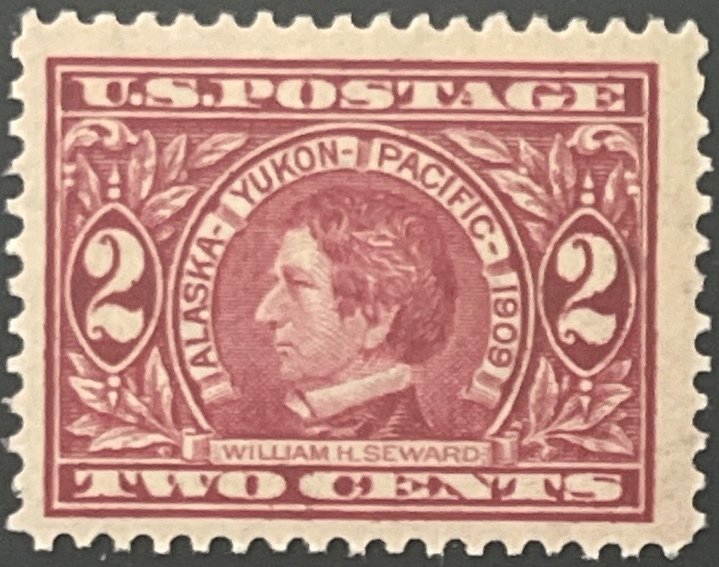 Scott #370 1909 2¢ Alaska-Yukon-Pacific William H. Seward perf. 12 MNH OG