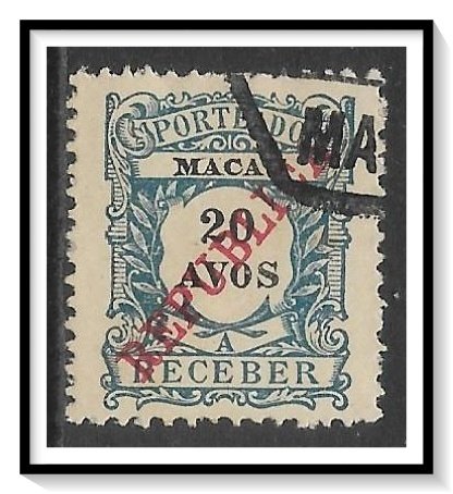 Macao #J19 Postage Due Used