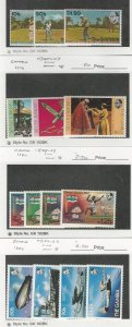 Gambia, Postage Stamp, #332-4, 345-7, 525-8, 529-32 Mint NH, 1976-84, JFZ