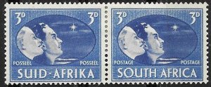 South Africa # 102 W.W.II Peace  Hope  - A/E  Pair   (1)  VLH Unused