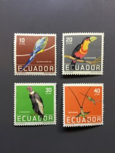 Ecuador 634-637 F-VF MNH. Scott $ 9.80