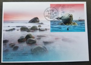 Estonia Protection Baltic Sea Seal Marine Life Help (FDC) *Heart *odd *unusual