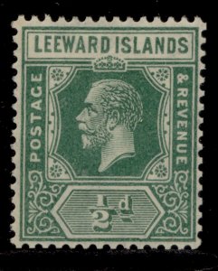 LEEWARD ISLANDS SG59, ½d blue-green, LH MINT.