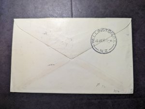 1936 New Zealand Airmail First Flight Cover FFC Blenheim to Wellington NZ