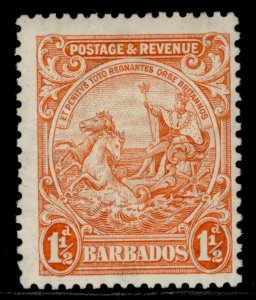 BARBADOS GV SG231da, 1½d orange, M MINT. PERF 13½ X 12½