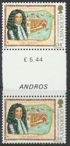 Guernsey  SG 403  SC# 355  Statesmen   Andros Gutter pair MNH see scan 