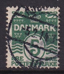 Denmark  #61 used  1912  three wavy lines 5o  Perf. 13