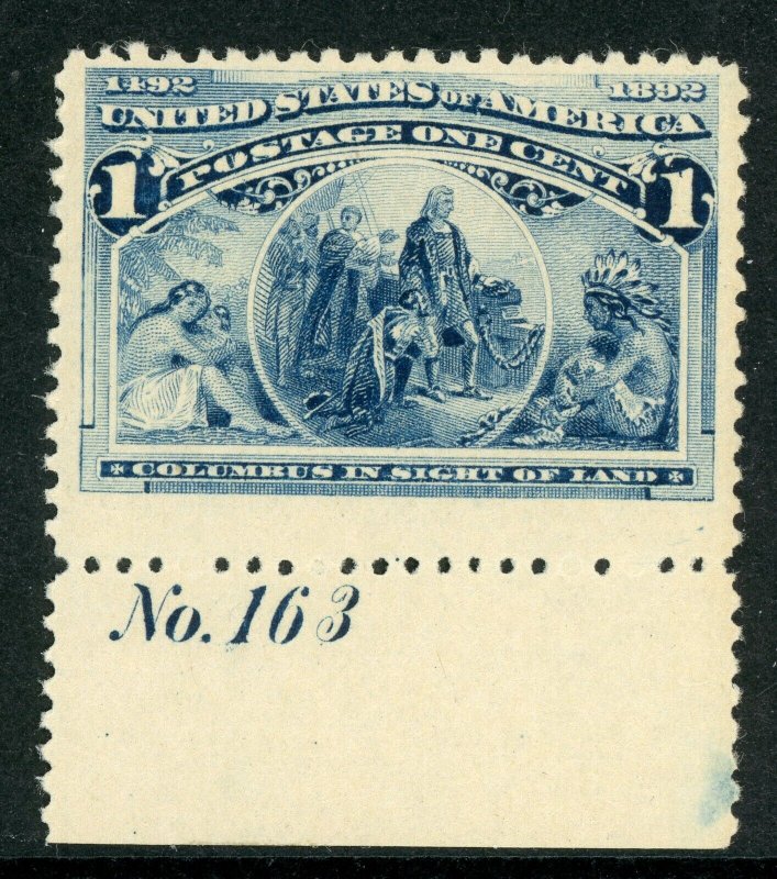 USA 1893 Columbian 1¢ Blue Scott #230 PNS MNH D89