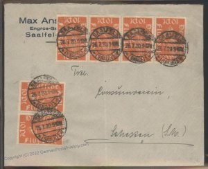 Germany 1920 Airmail Luftpost Franking Cover 110359