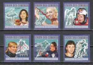 Comoro Is., 2010 issue. Vancouver Winter Olympics, #1 IMPERF. ^