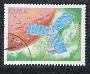 CUBA Sc# 3019  Outer SPACE exploration satellites 5c 1988 used cto
