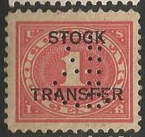 U.S. Scott #RD1 Stock Transfer Stamp - Mint Single