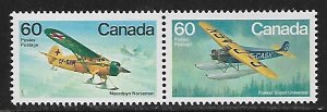 Canada # 972a - Planes Noorduyn & Fokker - pair - MNH....{G3}