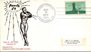 US SPECIAL EVENT CACHETED COVER POWEX '59 EXHIBITION AT JOHNSTOWN P.A. 1959 B