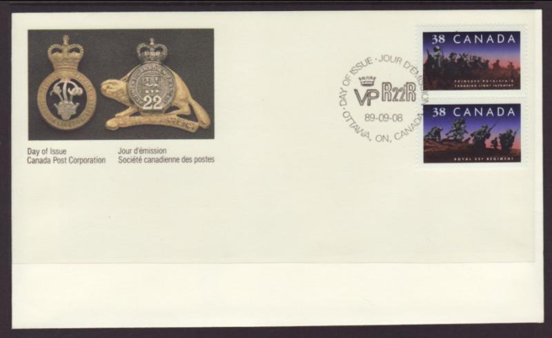 Canada 1250a Infantry Regiments Canada Post U/A FDC