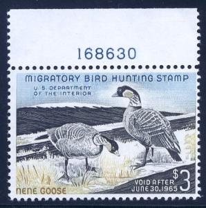  #RW31 VF MNH OG-1964 DUCK STAMP PLATE # SINGLE!!