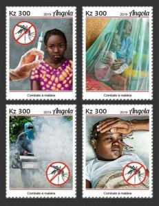 Angola - 2019 Fight Against Malaria - Set of 4 Stamps - ANG190117a