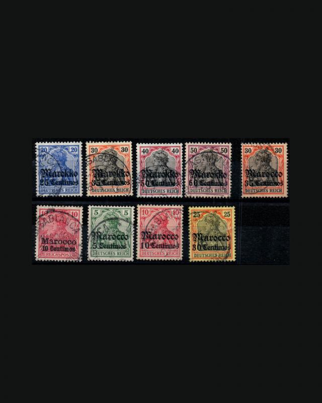 VINTAGE:MOROCCO 1905 USED LH  SCOTT # ASST EST $69 LOT #8203 CHOICE 