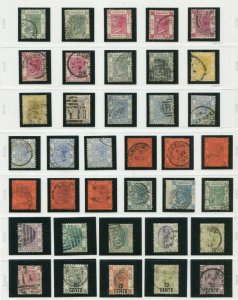 QV - KGV HONG KONG & POs IN CHINA GREAT CLASSIC LOT WITH MANY BETTER STAMPS