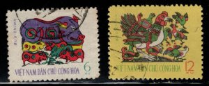NORTH VIET NAM  Scott 186-187  Used  Piglet and Poultry set
