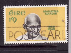 Ireland-Sc#276-used 1sh9p yellow , green & black-Mahatma Gandhi-1969-