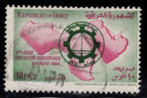 IRAQ Scott 357 Used  Arab map stamp