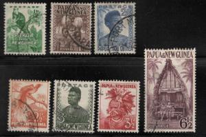 Papua New Guinea Scott 122-128, used short set, good start...