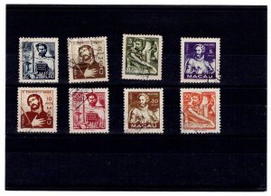 Macau 1951 Used Full Set of East Figures SC#353-360 MF#355-362