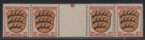 Germany - under French occupation - Scott # 4N8, mint nh, gutter pair