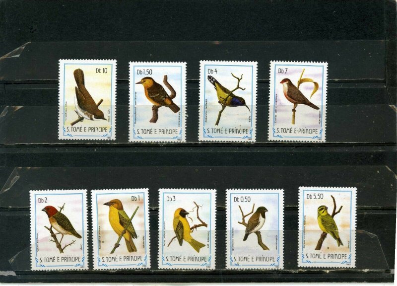 ST.THOMAS & PRINCE ISLANDS 1983 BIRDS SET OF 9 STAMPS MNH 