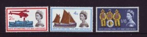 Great Britain Sc 395-7 1963 Life Boat Conference stamp set mint NH