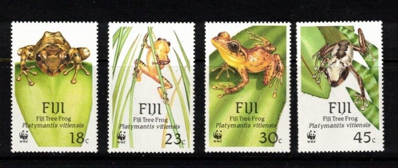 Fiji Sc 591-4 MNH Full SET of 1988 - WWF - Fauna - Frogs