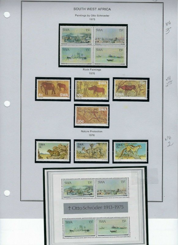 SOUTH WEST AFRICA ALMOST COMPLETE 1968-1989/ MINT 85% NH/LIGHTHOUSE BINDER/DUST 