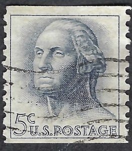 United States #1229 5¢ George Washington (1962). Coil. Perf 10 vert. Used.