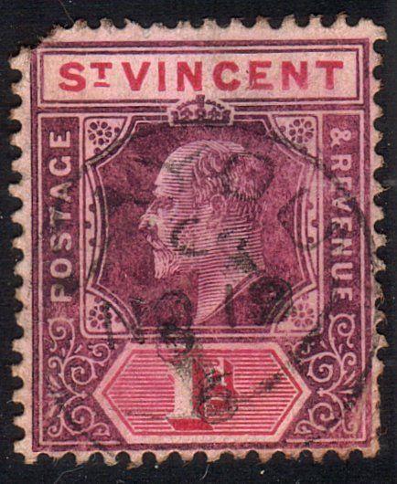 ST VINCENT 1906 EVII 1d - LAYOU cds........................................10034