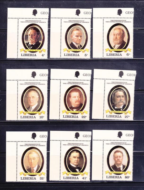 Liberia 923-931 Set MNH Famous People, Presidents (B)