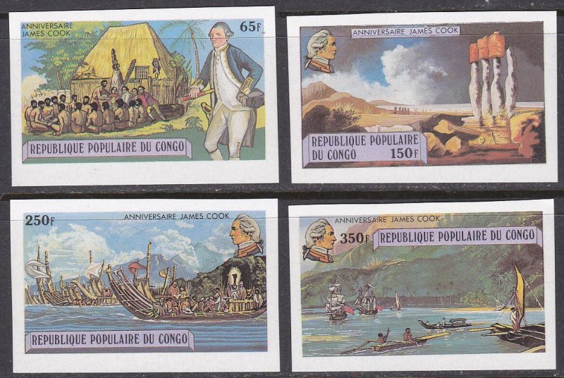 Congo People's Republic Sc #489-492 MNH Imperforate