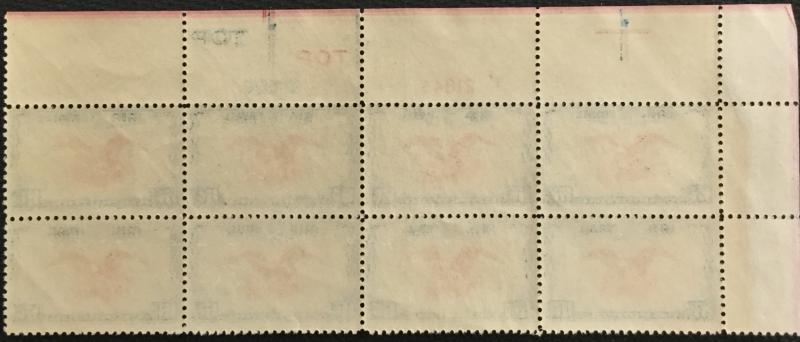 US #C23 MNH Plate Block of 8 Eagle SCV $45.00 (4) (Durland) L21