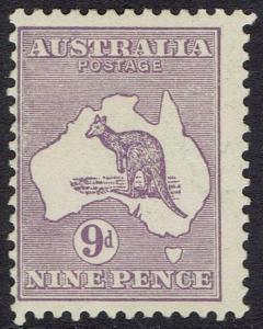 AUSTRALIA 1915 KANGAROO 9D 2ND WMK 