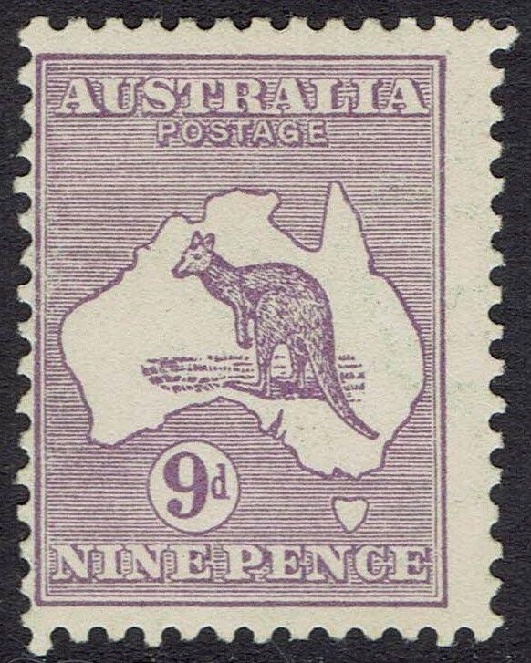 AUSTRALIA 1915 KANGAROO 9D 2ND WMK 