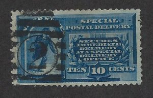 UNITED STATES SC# E1 F-VF U 1885 1 SHORT PERF