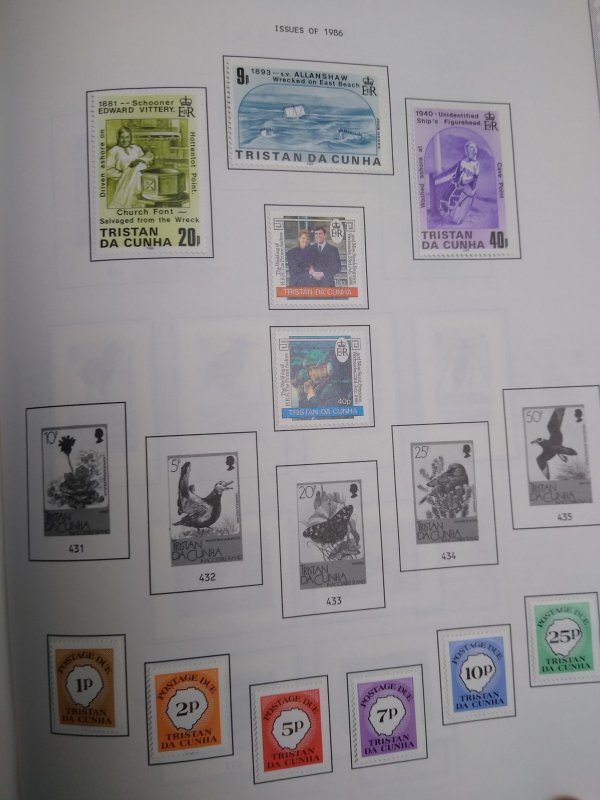 collection on pages Tristan da Cunha 1980-90 PT: CV $113