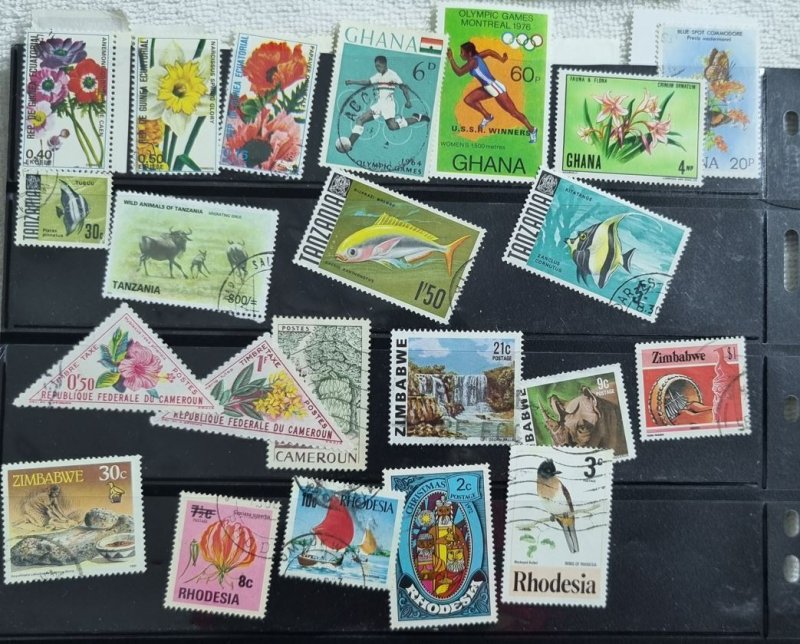 Mix African countries Stamps - 100 Stamps all different