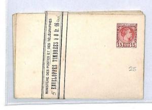 MONACO Postal Stationery 1890s 15c Covers{5} ORIGINAL BUNDLE WRAPPER CQ162